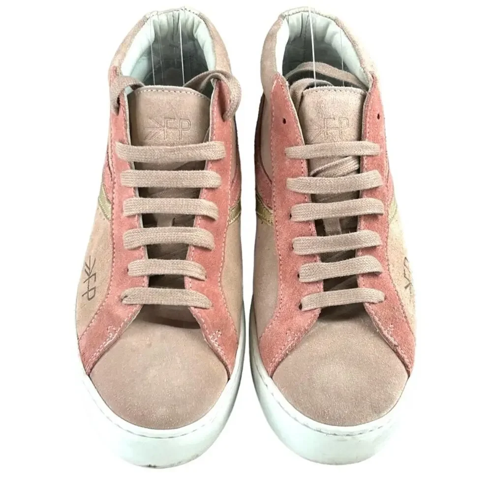 Freshly Picked Blush Pink Suede High Top Tennis Shoes Sneakers Sz 6.5 MSRP $225